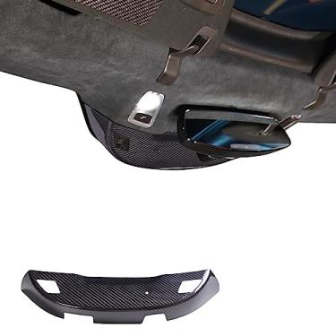 Imagem de Acabamento da capa da base do espelho retrovisor interno de fibra de carbono 100% real para Chevrolet Corvette C7 2014-2019 interior do carro acessórios decorativos da base do espelho retrovisor