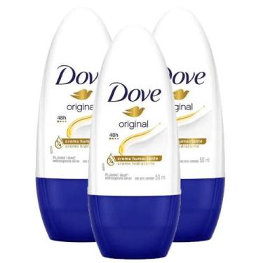 Imagem de Kit Desodorante Antitranspirante Roll-On Dove Original 50ml - 3 Unidad