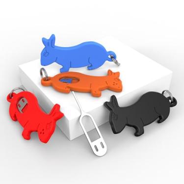 Imagem de Ferramenta de remoção de cartão SIM de 4 peças - Ferramenta de remoção de ejeção de pino da bandeja do cartão SIM ejetor de abridor de agulha, adequado para todos os iPhone, iPad, Samsung e outros