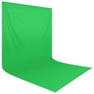 Imagem de HEMMOTOP Pano de fundo verde para tela verde, 3 x 6 m, pano de fundo verde Chromakey para transmissão ao vivo, fotografia, zoom, entrevista com câmera (apenas pano de fundo sem suporte)