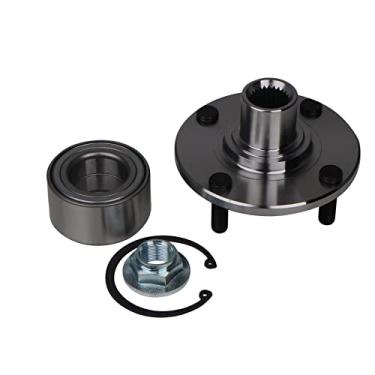 Imagem de KUSATEC Rolamento de roda dianteira 518510 e conjunto de cubo compatível com Ford Focus 2000 2001 2002 2003 2004 2005 2006 2007 2008 2009 2010 2011, 4 parafusos de pino