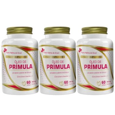 Imagem de 3x Óleo de Prímula 100% Puro 60 SoftCaps 500mg - Flora Nativa do Brasil-Unissex