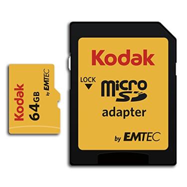 Imagem de KODAK Cartão 64GB Classe 10 UHS-I U1 MicroSDXC com adaptador Velocidade de gravação 10x