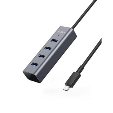 Imagem de Anker Hub USB C, 4 portas USB 3.0, adaptador USB-C para USB de alumínio, compatível com MacBook Pro 2018/2017, ChromeBook, XPS, Galaxy S9/S8 e mais dispositivos
