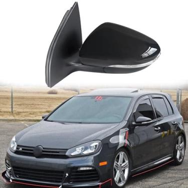 Imagem de Espelho retrovisor lateral adequado para Volkswagen VW Golf 6 A6 MK6 2009-2013 Conjunto de espelho lateral de substituição do espelho retrovisor, ajuste de lente elétrica, aquecimento, seta
