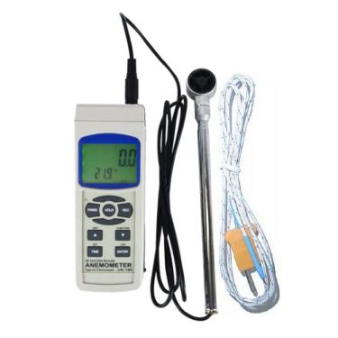 Imagem de Kit Termo Anemômetro Digital Velocidade Vazão Temperatura Datalogger Usb Tar-176 Portátil Instrutherm Sensor S-02k