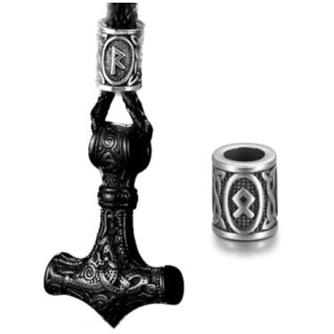 Imagem de Colar Cordão Vikings Pingente Martelo Thor Guerreiro Nórdico Odin Mjolnir