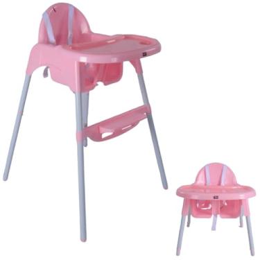 Imagem de Cadeira Cadeirão Alimentacao Portatil Refeição Infantil Bebe Papa Feliz - Baby Style (Rosa)