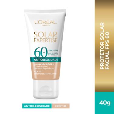 Imagem de Loreal Protetor Solar Facial Expertise Antioleosidade Fps60 Cor 1.0 40G