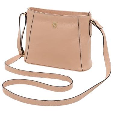 Imagem de Mariart Mini Jasmim Bolsa Transversal Feminina de Couro Bovino Legítimo (Creme)