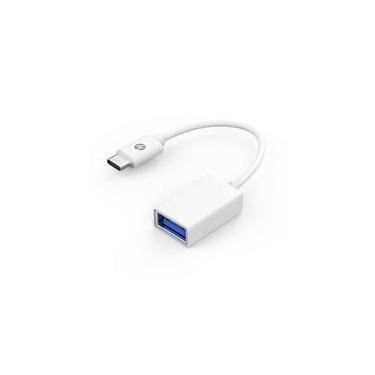 Imagem de Adaptador HP USB-C para USB A, Branco, DHC-TC105 - 9YF06AA