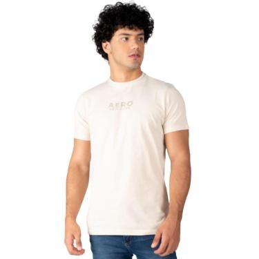 Imagem de Camiseta Aeropostale Silkada Creme Masculina-Masculino