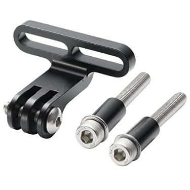 Imagem de KREMORV Adaptador de montagem de câmera de bicicleta, suporte de guidão para câmera esportiva GoPro Xiaomi SJCAM