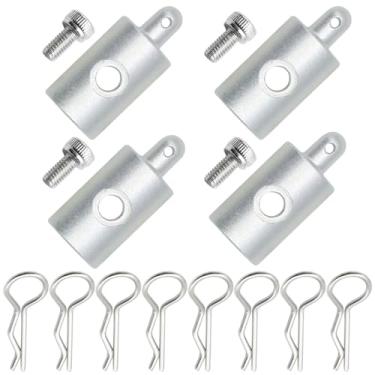 Imagem de HOBOHY 4Pcs Aluminum Attaching Body Mounts for Tamiya CW01 Chassis Lunch Box Upgrades Parts (Silvery)