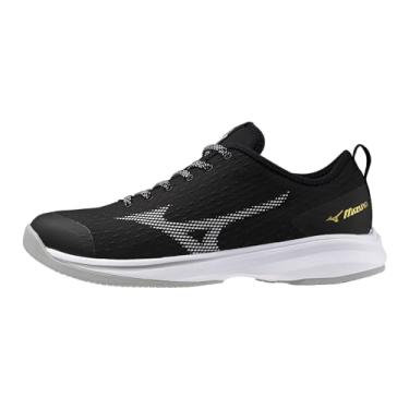 Imagem de Mizuno Chuteira masculina Dominant 4 Low Baseball Turf, Preto/branco, 39