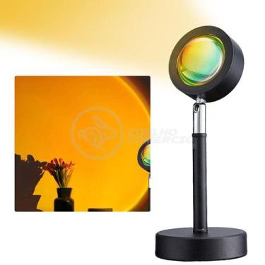 Imagem de Mini Ring Light Sunset Projetor Lâmpada Tiktok Usb Presente Dia Dos Na