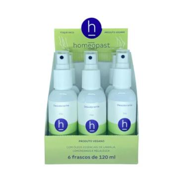 Imagem de Kit 6 Desodorantes Homeopast 120ml - Neutraliza Odores e Controla o Suor dos Pés