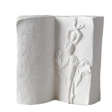 Imagem de Suporte criativo para livros, vaso corporal de cerâmica, estante para casa, decoração de mesa - dançarina