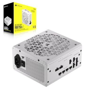 Imagem de CORSAIR RM750x Fonte de alimentação ATX totalmente modular - 80 Plus Gold - ATX 3.0 - PCIe 5.0 - Zero RPM - Interface lateral modular - Branco