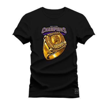 Imagem de Camiseta Unissex Moda Streetweat Confortável Algodão Champions Ring -