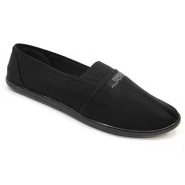 Imagem de Sapatilha Moleca Comfort Elastico Classica Lona Feminina, 36, Preto