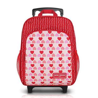 Imagem de Mochila Com Rodinhas Tamanho Pequeno Sapeka Jacki Design Vermelho - Coração