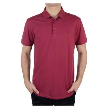 Imagem de Camisa Polo Masculina Dudalina MC Vermelho Escuro - 7743064-Masculino
