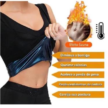 Imagem de Cinta Regata Modeladora Slim Efeito Sauna Suor Shap Academia Musculaçã