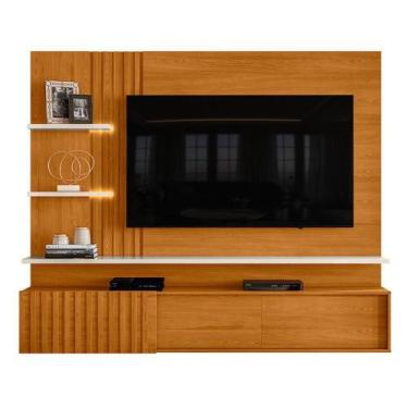 Imagem de Painel Home Suspenso Atena para TV até 65 - Madetec, Cinamomo/Off Whit