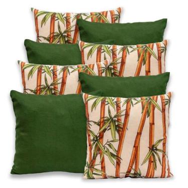 Imagem de Kit 8 Capas de Almofada 40cmx40cm Gorgurinho - RAFALORO, BAMBU VERDE
