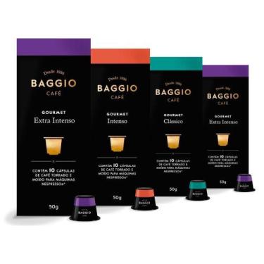 Imagem de Café Baggio Gourmet Para Nespresso, 4 Caixas, 40 Cápsulas - Baggio Caf