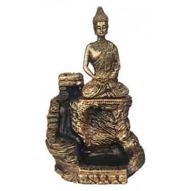 Imagem de INCENSARIO CASCATA BUDA TIBETANO Dourado - Decore Casa