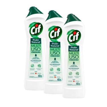 Imagem de Kit 3 Saponáceo Cremoso Cif Multiuso Limão 450ml