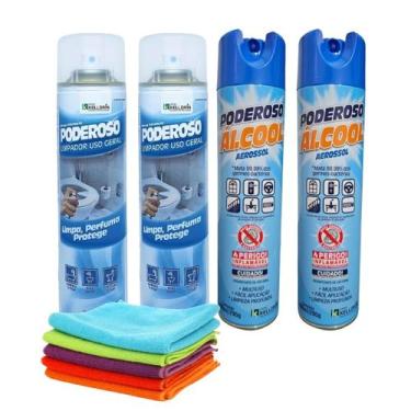 Imagem de Kit Álcool Desinfetante + Limpador Uso Geral Poderoso  - Kelldrin