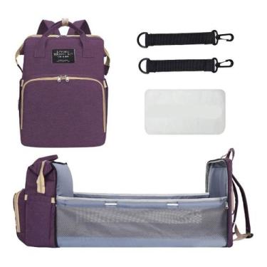 Imagem de Mochila Bolsa Maternidade Térmica Impermeável Vira Berço - Living Trav