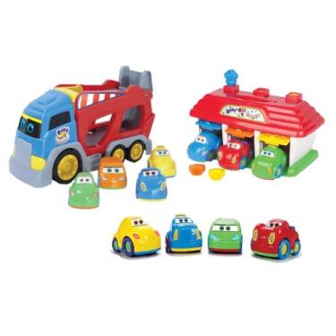 Imagem de Kit Carrinhos Para Bebês 12 Carro Baby Car Cargo e Garagem - Big Star