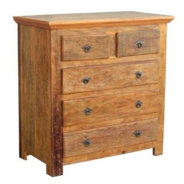 Imagem de Cômoda Rústica Borgonha em Madeira de Demolição - Cód 1609 - Barrocart