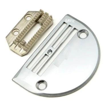 Imagem de Kit Chapa e Dente Pesado 4 Carreiras para Máquina Reta Industrial 1507