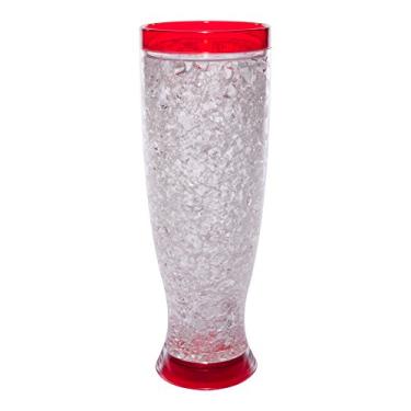 Imagem de Liquid Logic Pilsner de parede dupla de gel para freezer com alça infundida colorida, 473 g, vermelho