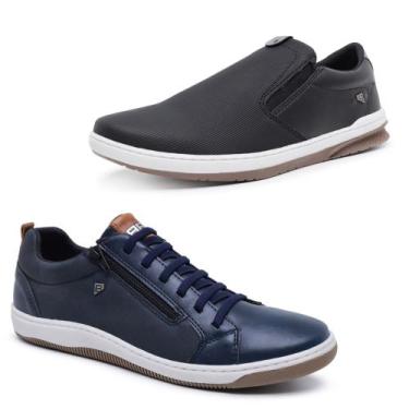 Imagem de Kit 2 Sapatênis - SlipOn Calce Fácil e Tênis Urban Casual - Bardone, A