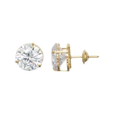 Imagem de Brinco Ponto de Luz 7mm cacharia de Ouro 18k - AdriaJp Joias