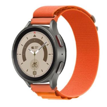 Imagem de Pulseira de Nylon com Presilha para Galaxy Watch 4 e Watch 5 - Laranja