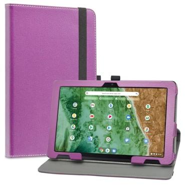 Imagem de LiuShan Capa de rotação compatível com Acer Chromebook Tab 510 D652N, capa de rotação Xiaomi Poco Pad, suporte de rotação de 360 graus para tablet Acer Chromebook Tab 510 D652N de 10,1 polegadas, roxo
