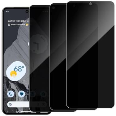 Imagem de DYNASCO Pacote com 3 protetores de tela de privacidade para Google Pixel 8 Pro de 6,7 polegadas, dureza 9H, antirarranhões, antiespião, filme de vidro temperado para Google Pixel 8 Pro - sem impressão