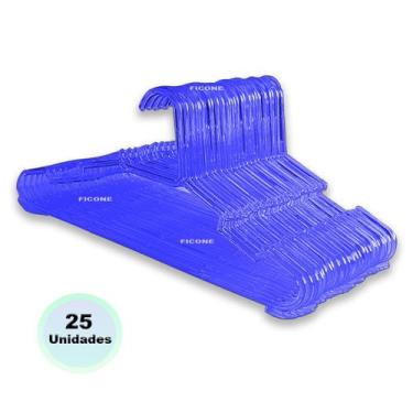 Imagem de Kit 25 Cabides Acrílico Infantil para Roupa de Bebê - Body Criança Cab