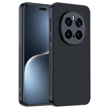 Imagem de HAO RIYLN Capa de couro para Honor Magic 7 Pro/7, proteção total de lentes, fina, leve, macia, capa de telefone antiarranhões, capa de negócios, preta, 7Pro