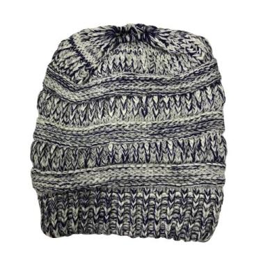 Imagem de Gorro Touca de Croche Feminina Com Furo Para Rabo de Cavalo Quentinha 