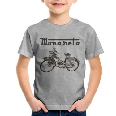 Imagem de Camiseta Infantil Ciclomotor Monareta - Foca na Moda, Cinza, 12