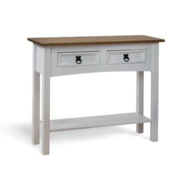 Imagem de Aparador para Sala 2 Gavetas em Madeira Boho Cera Branco - Kravo Urban