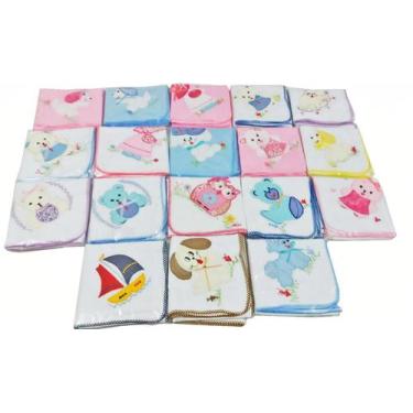 Imagem de Kit Enxoval Bebê Panos De Boca + Fraldas + Cueiro Bordado - Dugu, Neut